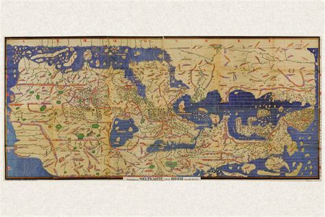 Muhammad Al Idrisi Map Of The Tabula Rogeriana 1154 Etsy