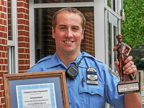breslin honored as pottstown police officer of the year the mercury
