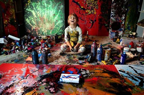 她會不會就是下一個畢加索？aelita Andre，年僅7歲的天才畫家，每幅作品要價上千美元 ‧ A Day Magazine Artistas
