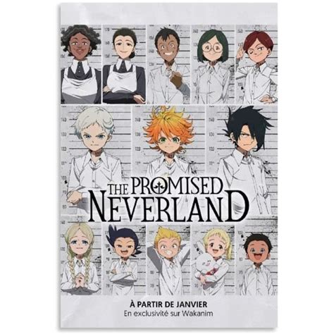 Poster Mural The Promised Neverland Anime Manga Impression Sur Toile Dcoration Dintrieur 20 X 30