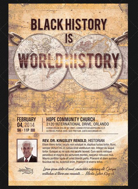 Black History Month Church Flyer Templates Inspiks Market
