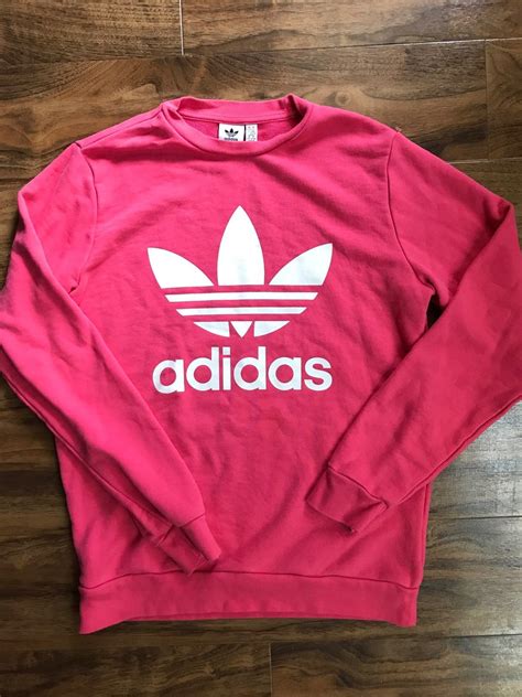 This Is A Very Cute And Vibrant Pink Adidas Sweater In The Size Extra