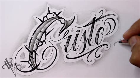 Dibujando Cristo Lettering Tattoo Lettering Malandro Chicano
