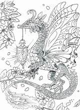 Coloring Dragon Pages Adults Realistic Dragons Adult Butterfly Color Detailed Sheets Wing Digital Getdrawings Printable Book Mandala Cool Cute Getcolorings sketch template
