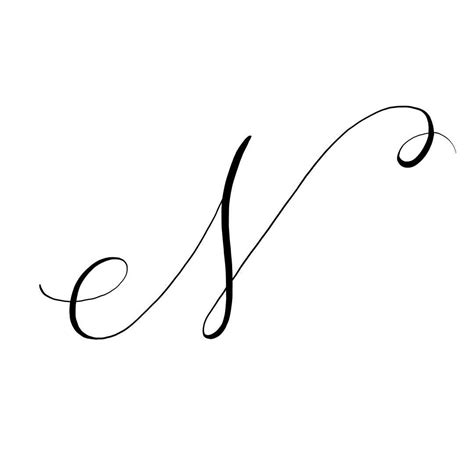 Calligraphy Small Letter N