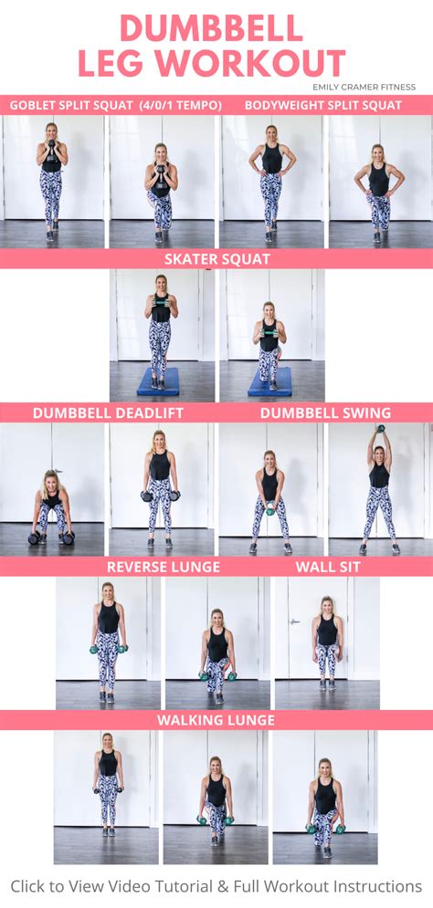 Womens Leg Workout With Dumbbells Off 70