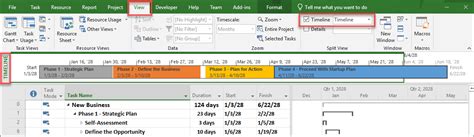 Video Microsoft Project How To Show Or Hide The Timeline View Mad