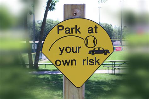 Parking Risk Ballpark Sign Beacon Athletics Store