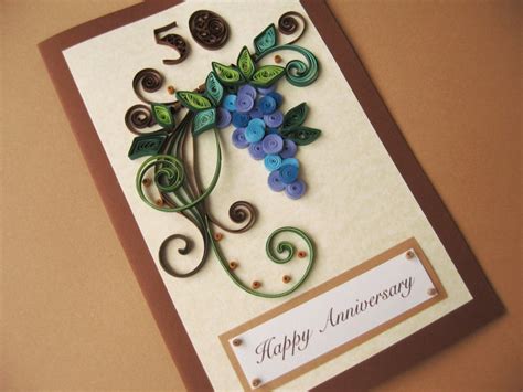 50th Birthday Card for Husband Dad Handmade Paper Quilling | Etsy