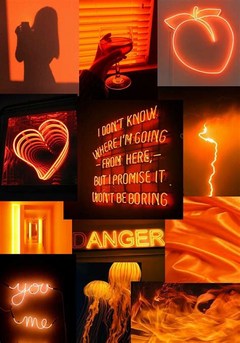 Neon Orange Aesthetic 🧡💫 Orange Aesthetic Neon Aesthetic Neon Wallpaper