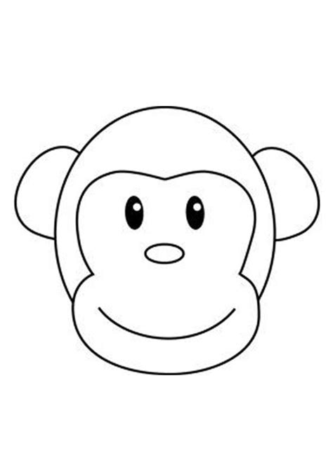Coloring Pages Monkey Face Coloring Page