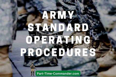 Army Standard Operating Procedures