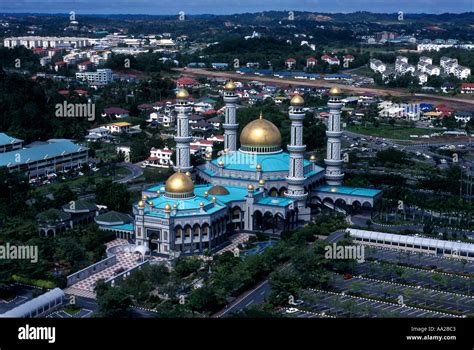 Brunei Jame Asr Hassanil Bolkiah Mosque Aerial View Bandar Seri Bagwan Brunei Jeremy Horner