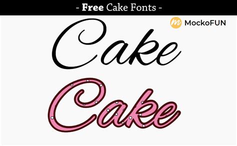 Free Cake Fonts Mockofun