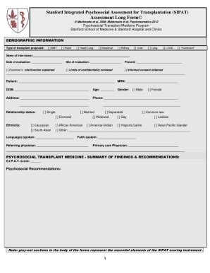 psychosocial assessment form forms  templates fillable forms