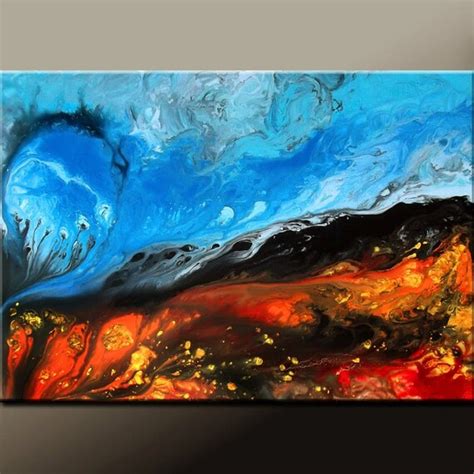 Abstract Art Painting On Canvas 36x24 Original By Wostudios