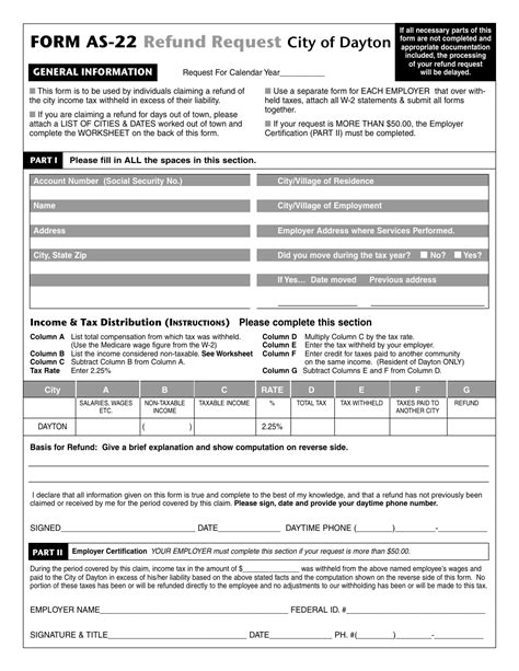 Form As 22 Fill Out Sign Online And Download Printable Pdf City Of Dayton Ohio Templateroller