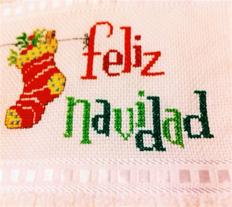 Feliz Navidad Christmas Stockings Christmas Ornaments Cross Stitch