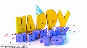 Geburtstagsbild Happy Birthday zum 15. Geburtstag - Geburtstagssprüche-Welt