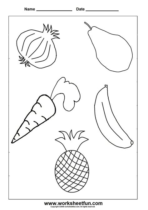Help your kindergarten child learn to color fruits and vegetables with bright colors in order to. Worksheetfun - FREE PRINTABLE WORKSHEETS | Kindergarten ...