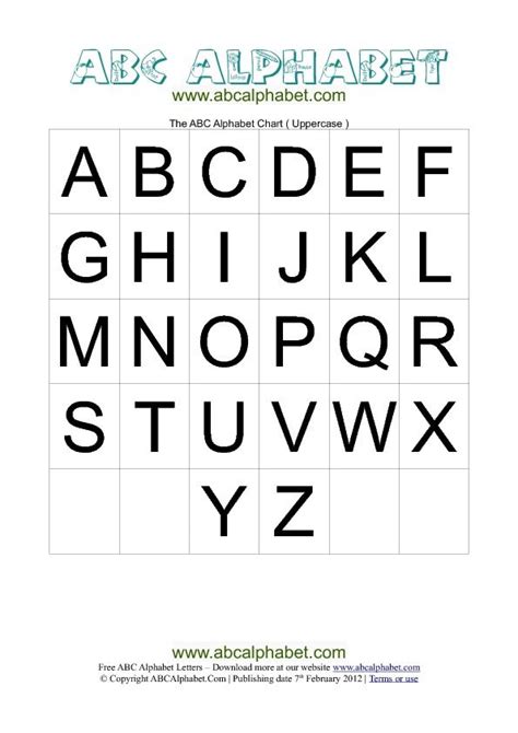 Printable Uppercase Letters