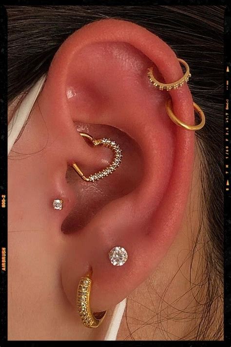 Heart Daith Piercing In 2022 Ear Jewelry Earings Piercings Ear
