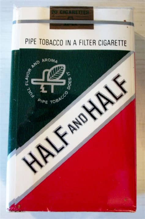 The difference is in the fat content. Half and Half king size - vintage American Cigarette Pack ...