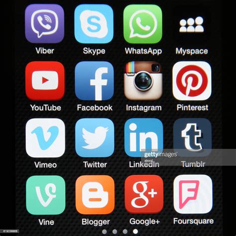 Social Media Icons Applications High Res Stock Photo Getty Images
