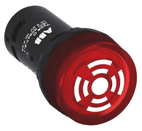 Abb Abb Compact Panel Mount Red Led Buzzer 22mm Cutout Round 24v