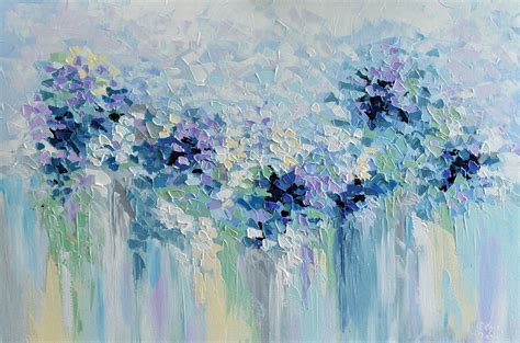 Blue Lavender Painting On Canvas Nursery Wall Art Canvas Colorful