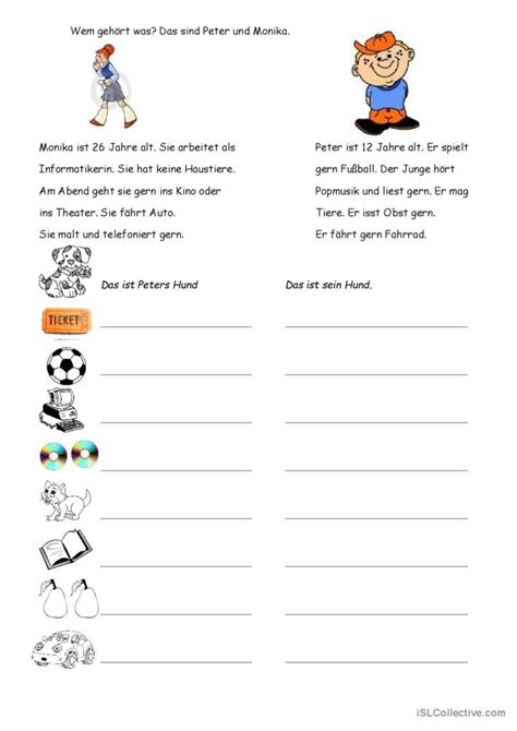 sein-ihr : Deutsch DAF Arbeitsblätter pdf & doc