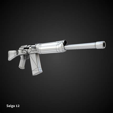 3D Model Low Poly Shotguns Collection Rifle VR AR Low Poly CGTrader