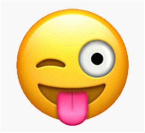 Emoji Smiley Wink Emoticon Face Emoji 😜 Hd Png Download Kindpng