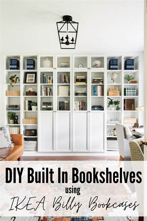 Diy Built In Bookshelves Using The Ikea Billy Bookcase Hack Top Crew