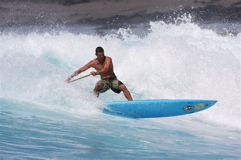 Stand Up Paddle Surfing Hawaii Editorial Photo Image Of Athlete