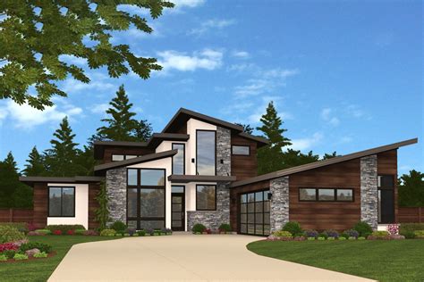 Search our collection of modern house plans, featuring their flexible living space, clean architectural lines and abundant light. L-Shaped Modern Floor Plan - 3 Bedrms, 3.5 Baths - 2548 Sq ...