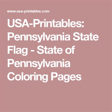 Usa Printables Pennsylvania State Flag State Of Pennsylvania
