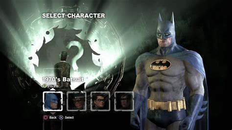 The arkham city skins pack contains seven bonus batman skins the seven batman skins can be used in storyline mode upon completion of main story and all challenge maps. Batman Return to Arkham - Arkham City - All Batman Skins ...