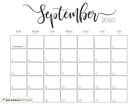 Cute Printable September Calendar Imelda Philly