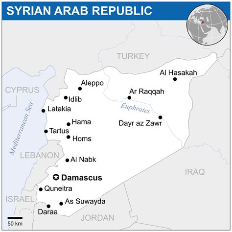 Capital Syria Map