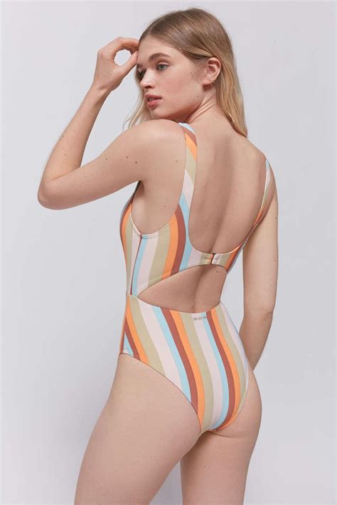 Billabong Rainbow Stripe One Piece Swimsuit Lyst
