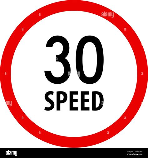 30 Km Speed Limit Sign Cut Out Stock Images And Pictures Alamy