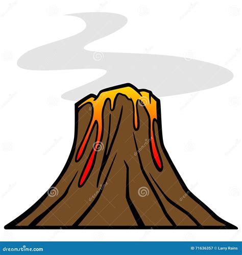 Volcano Smoke Stock Vector Illustration Of Active Tropical 71636357