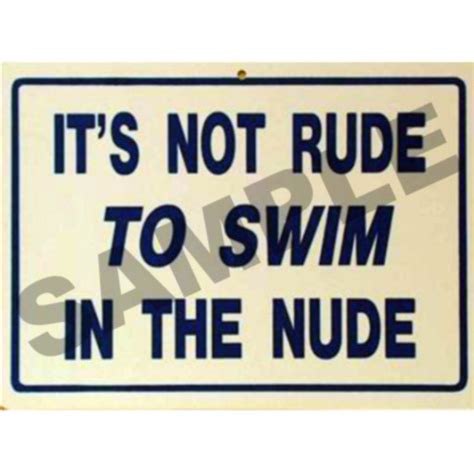 Second Life Marketplace Swim Nude Beach Sign