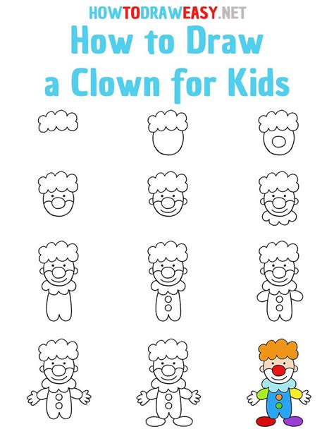 How To Draw A Clown For Kids Artofit
