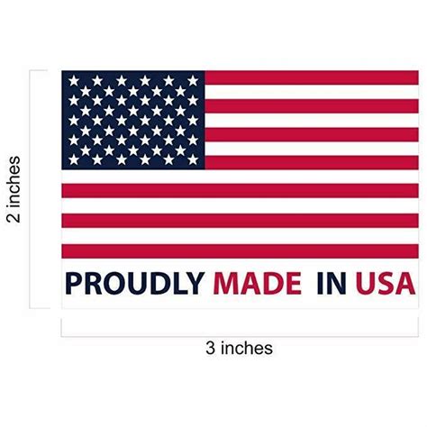 Proudly Made In Usa” Label Stickers 2 X 3 1000 Labels 2 Rolls X
