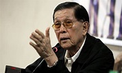 Juan Ponce Enrile Warns Government Of Approaching Energy Crisis