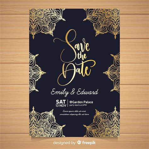 free vector elegant wedding invitation card template