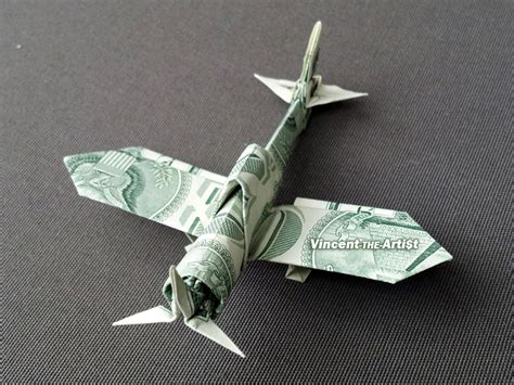 Zero Fighter Plane Money Origami Dollar Bill Cash Sculptors Bank Note