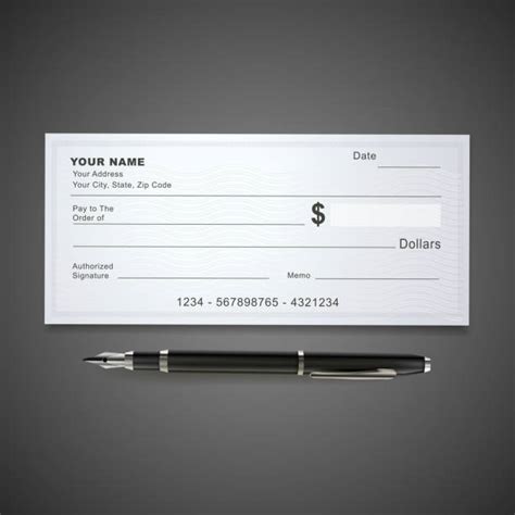 Best Blank Check Illustrations Royalty Free Vector